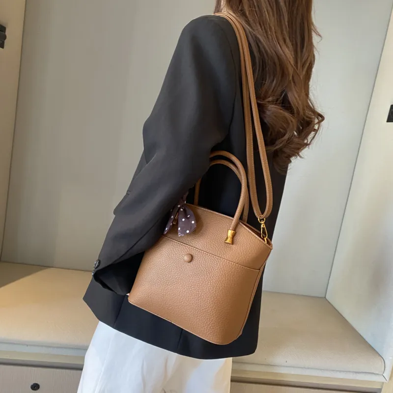 RIVMIND PU Handbag Regular Women's White/Black/Khaki/Coffee/Brown-18