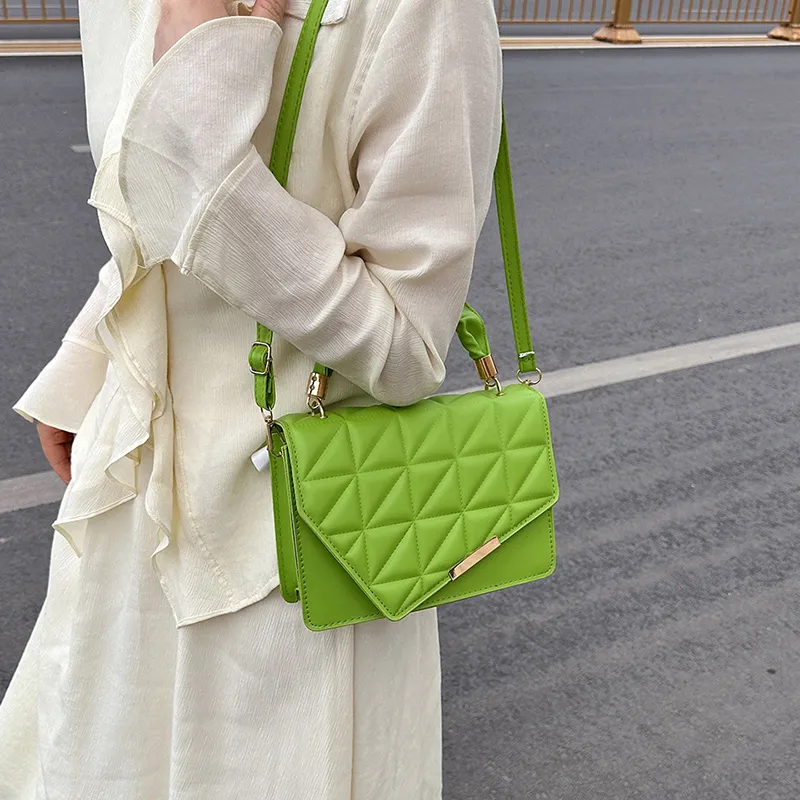 RIVMIND PU Crossbody Bag, Handbag Regular Women's Green/White/Black/Red/Khaki-6