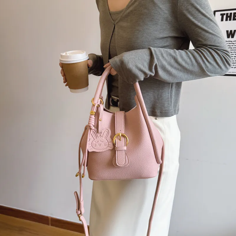 RIVMIND PU Combo Bag Shoulder Bag Crossbody Bag Handbag Women's White/Black/Apricot/Pink-20
