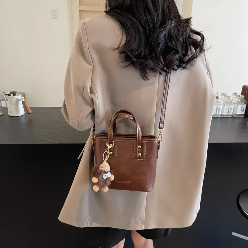 RIVMIND PU Handbag Women's White/Brown/Coffee/Black-9