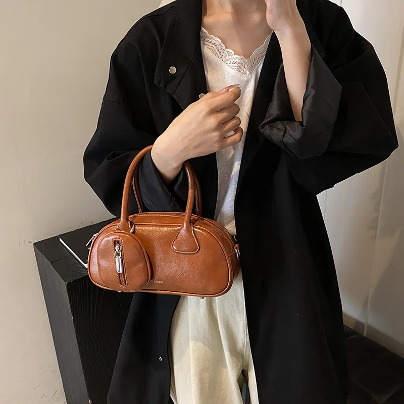 RIVMIND PU Shoulder Bag, Crossbody Bag, Handbag Regular Unisex Black/Red/Coffee/Brown-20
