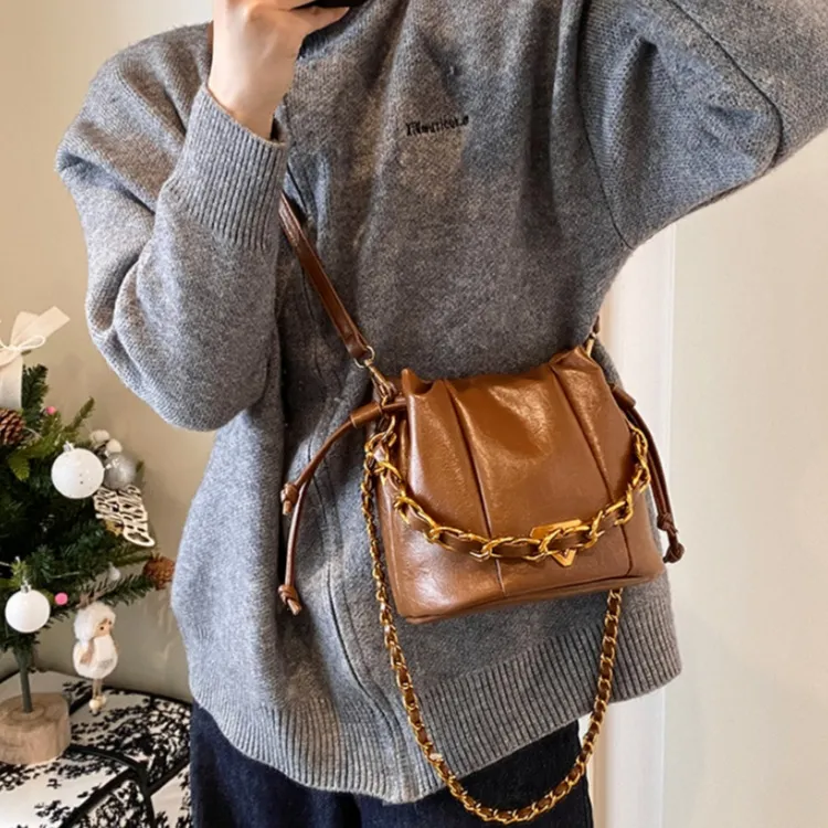 RIVMIND PU Shoulder Bag, Crossbody Bag Women's Black/Coffee/Brown-5