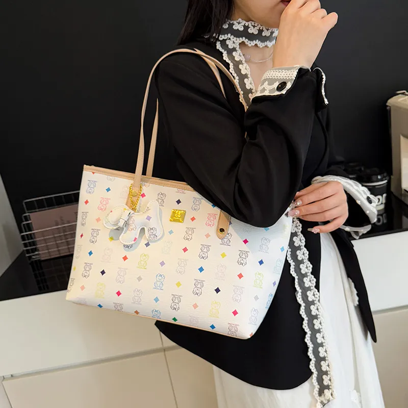 RIVMIND PU Shoulder Bag Women's Ecru/White/Pink/Coffee/Brown/Black-8