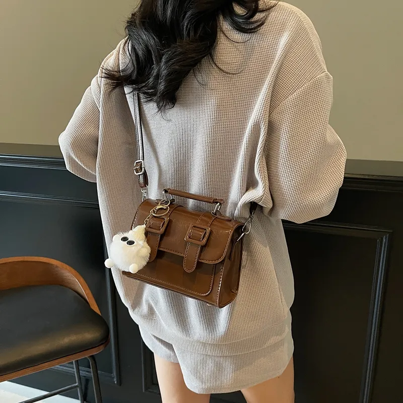 RIVMIND PU Shoulder Bag Women's White/Blue/Brown/Black-15
