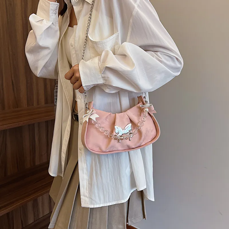 RIVMIND PU Handbag Women's Pink/White/Black/Blue-1
