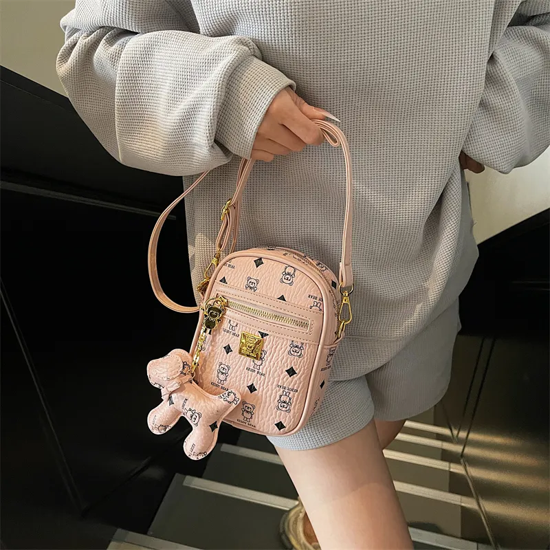 RIVMIND PU Shoulder Bag, Crossbody Bag Women's White/Pink/Coffee/Brown-8