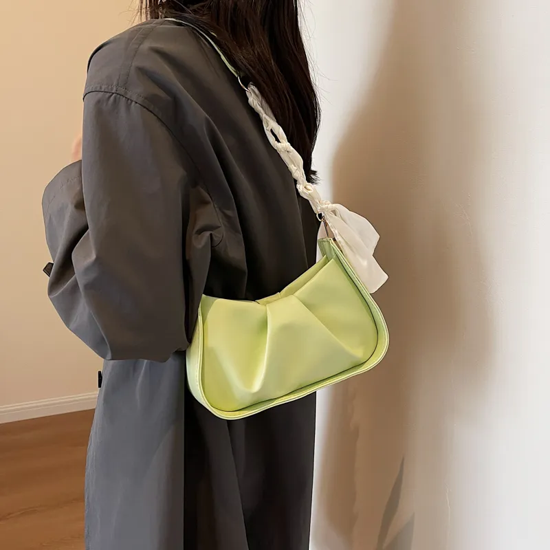 RIVMIND PU Shoulder Bag, Crossbody Bag Regular Women's White/Black/Yellow/Green-14