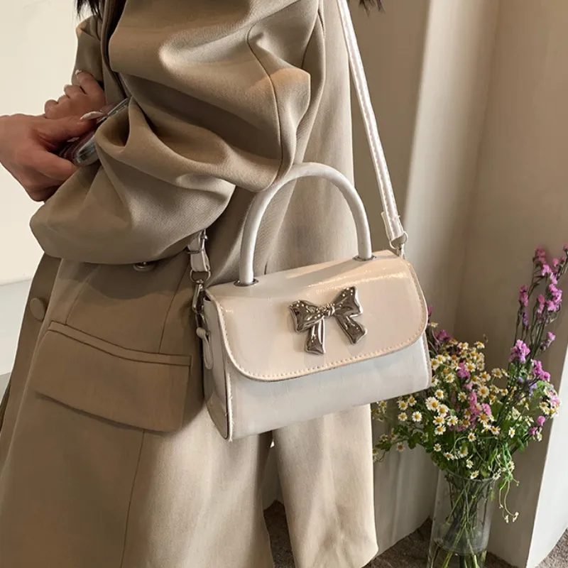 RIVMIND PU Handbag Regular Women's White/Silver/Black/Pink-2