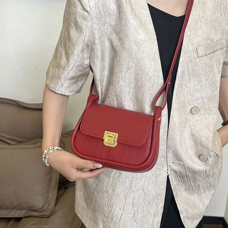 RIVMIND PU Crossbody Bag Regular Women's White/Black/Red/Brown/Green-11
