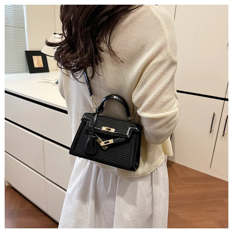 RIVMIND PU Handbag Women's Black/Pink/Khaki/Brown-1