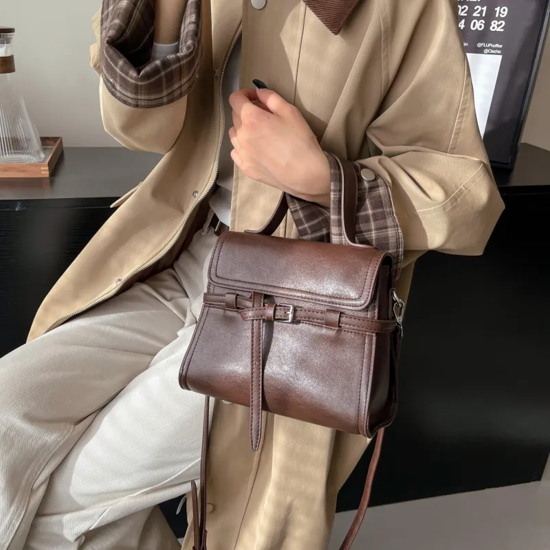 RIVMIND PU Handbag Women's White/Black/Coffee/Brown-11