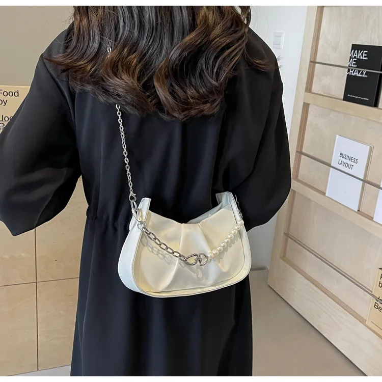 RIVMIND PU Shoulder Bag, Crossbody Bag Regular Women's White/Black/Yellow/Green-30
