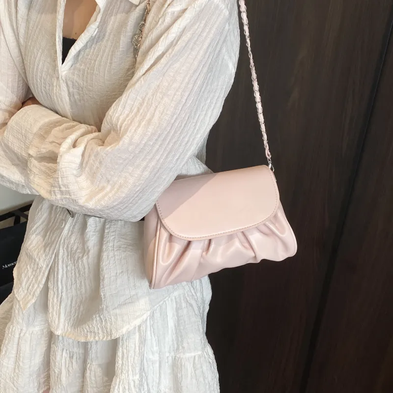 RIVMIND PU Shoulder Bag Women's White/Black/Blue/Pink/Coffee/Brown-16