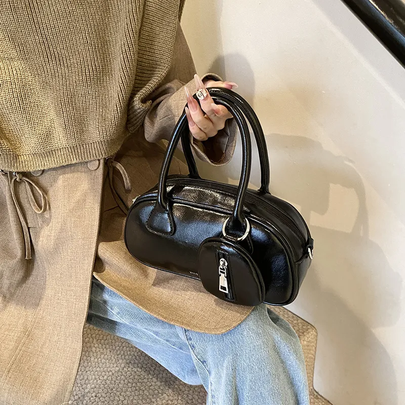 RIVMIND PU Shoulder Bag, Crossbody Bag, Handbag Regular Unisex Black/Red/Coffee/Brown-1