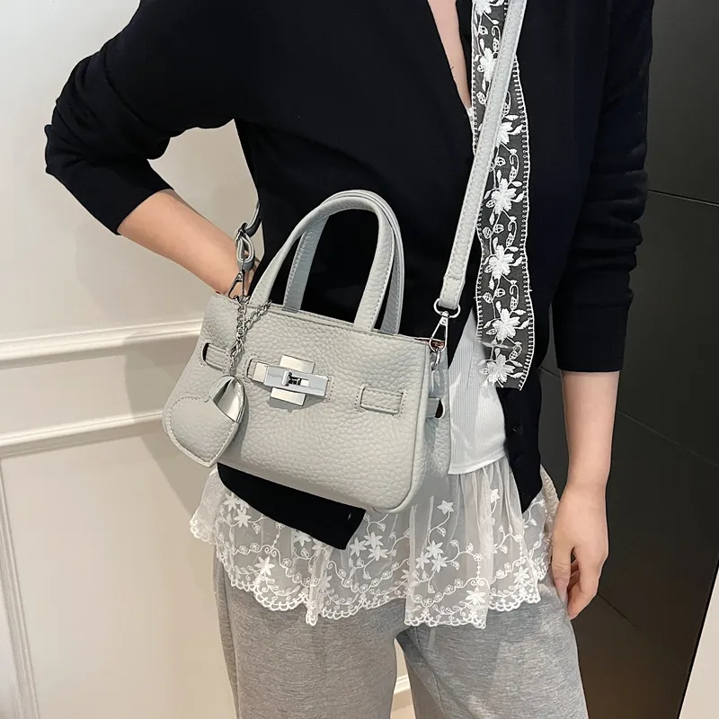 RIVMIND PU Handbag Women's Beige/Pink/Khaki/Black/Gray-12