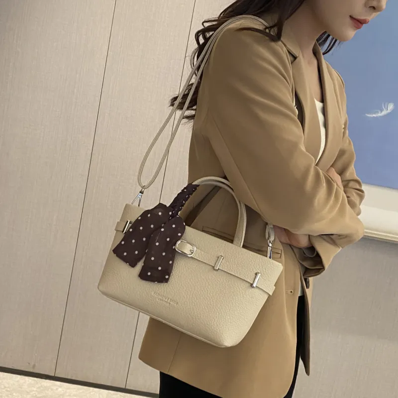 RIVMIND PU Handbag Women's White/Gray/Black/Apricot/Khaki/Coffee-2