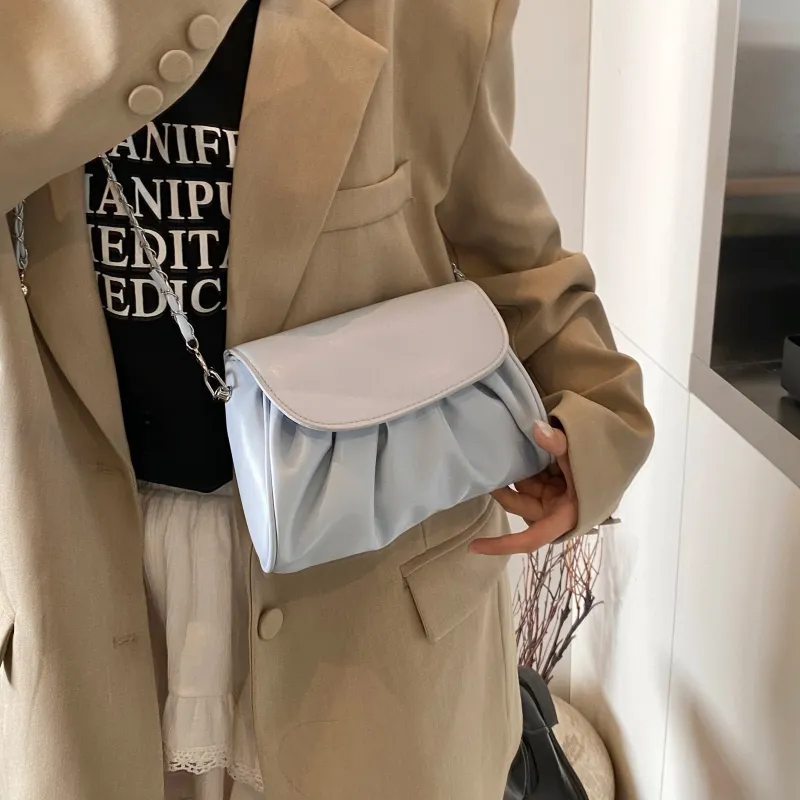 RIVMIND PU Shoulder Bag Women's White/Black/Blue/Pink/Coffee/Brown-13