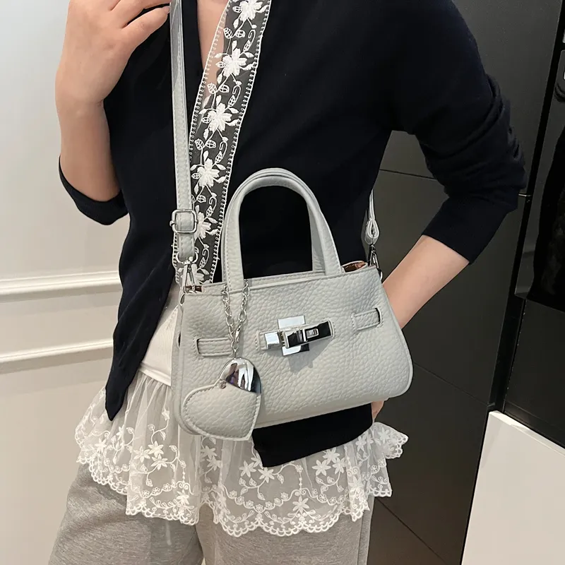 RIVMIND PU Handbag Women's Beige/Pink/Khaki/Black/Gray-11