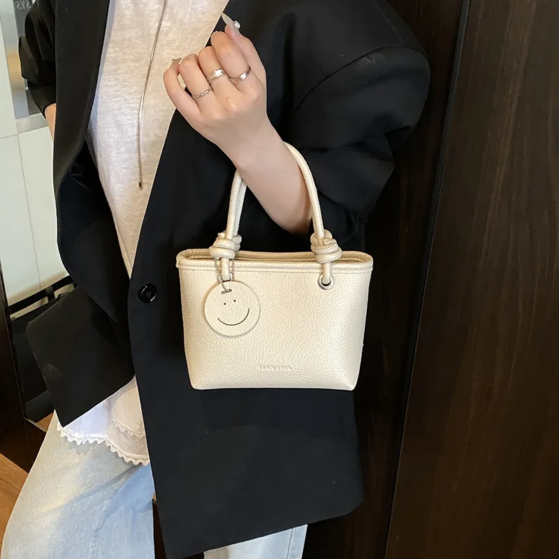 RIVMIND PU One Shoulder Handbag Women's White/Black/Pink/Yellow-4