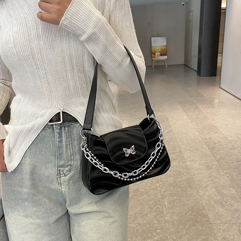 RIVMIND PU Shoulder Bag, Handbag Women's White/Silver/Black/Purple-13