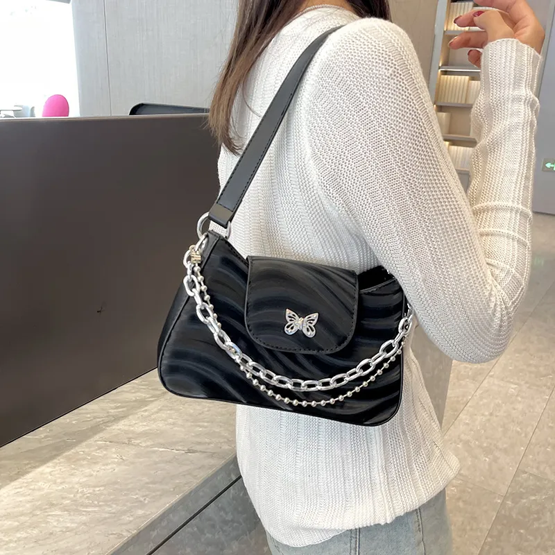 RIVMIND PU Shoulder Bag, Handbag Women's White/Silver/Black/Purple-11