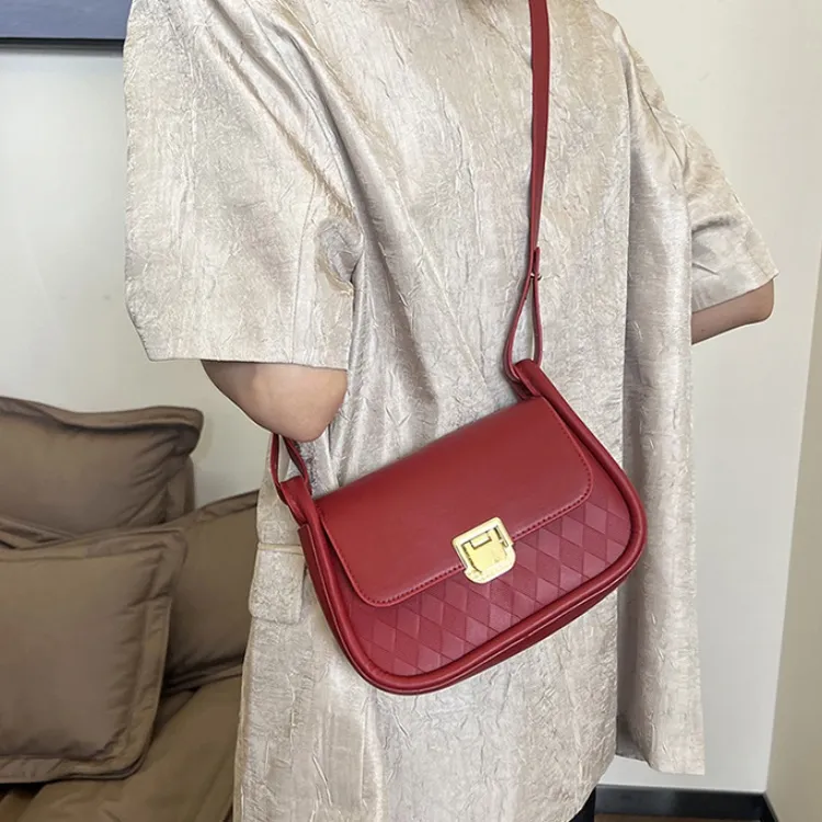 RIVMIND PU Crossbody Bag Regular Women's White/Black/Red/Brown/Green-16