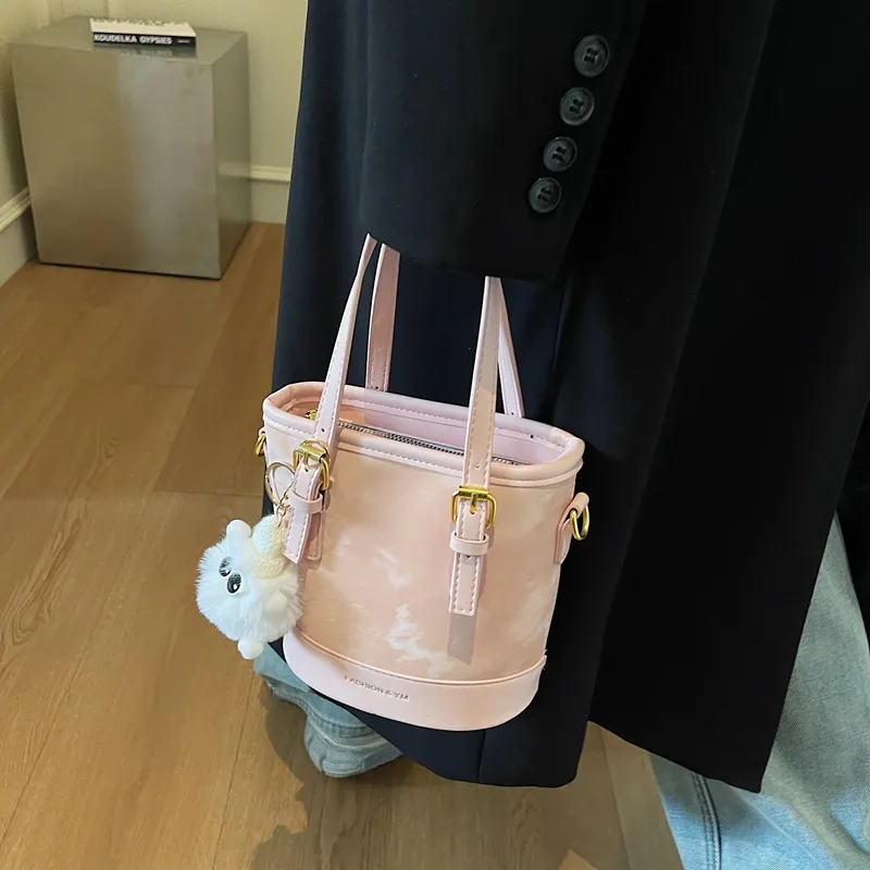 RIVMIND PU Shoulder Bag Women's White/Silver/Pink/Brown/Black-13