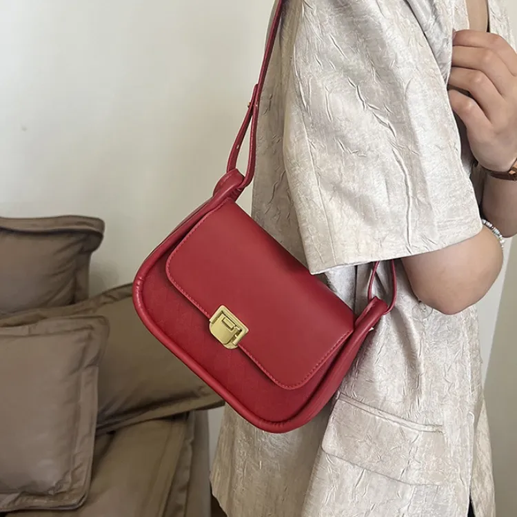 RIVMIND PU Crossbody Bag Regular Women's White/Black/Red/Brown/Green-13