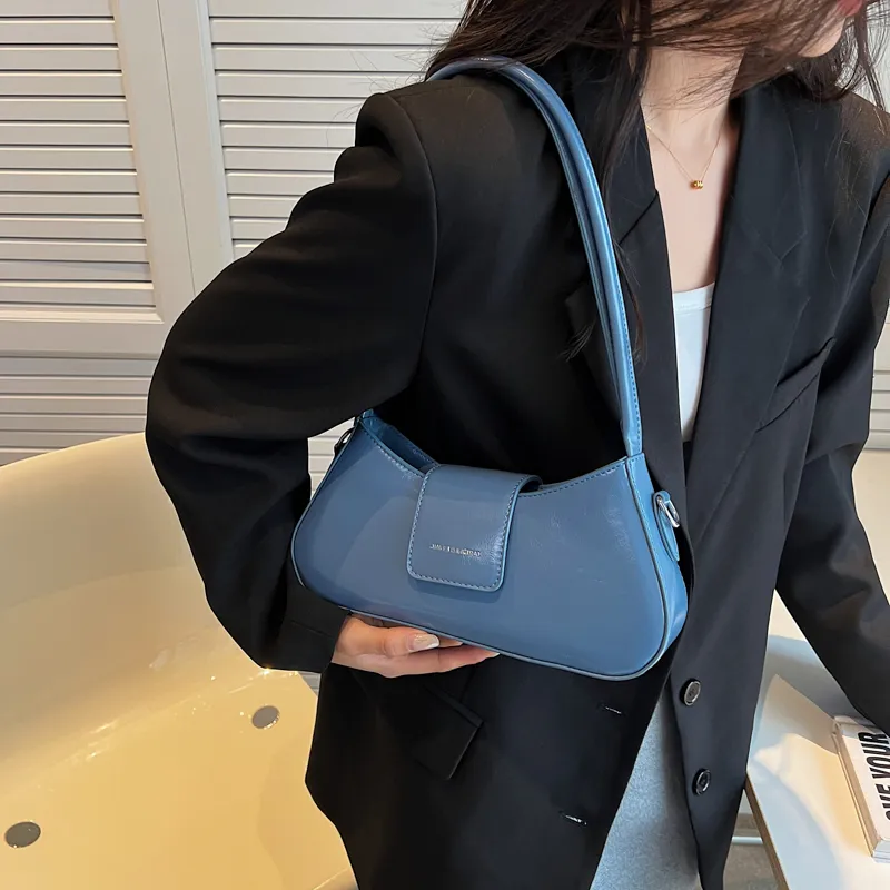 RIVMIND PU Shoulder Bag, Crossbody Bag Women's White/Black/Silver/Black/Pink/Blue-22