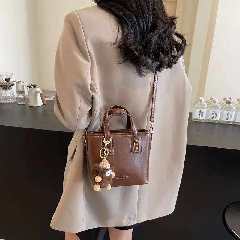 RIVMIND PU Handbag Women's White/Brown/Coffee/Black-10