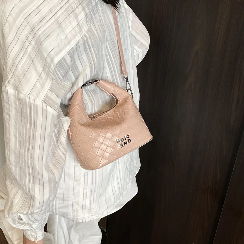 RIVMIND PU Crossbody One Shoulder Handbag Women's White/Pink/Silver/Green/Brown/Black-9
