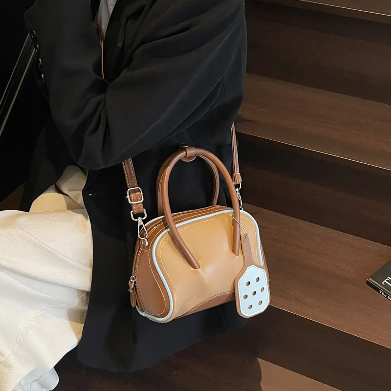 RIVMIND PU Handbag Women's White/Pink/Khaki-17