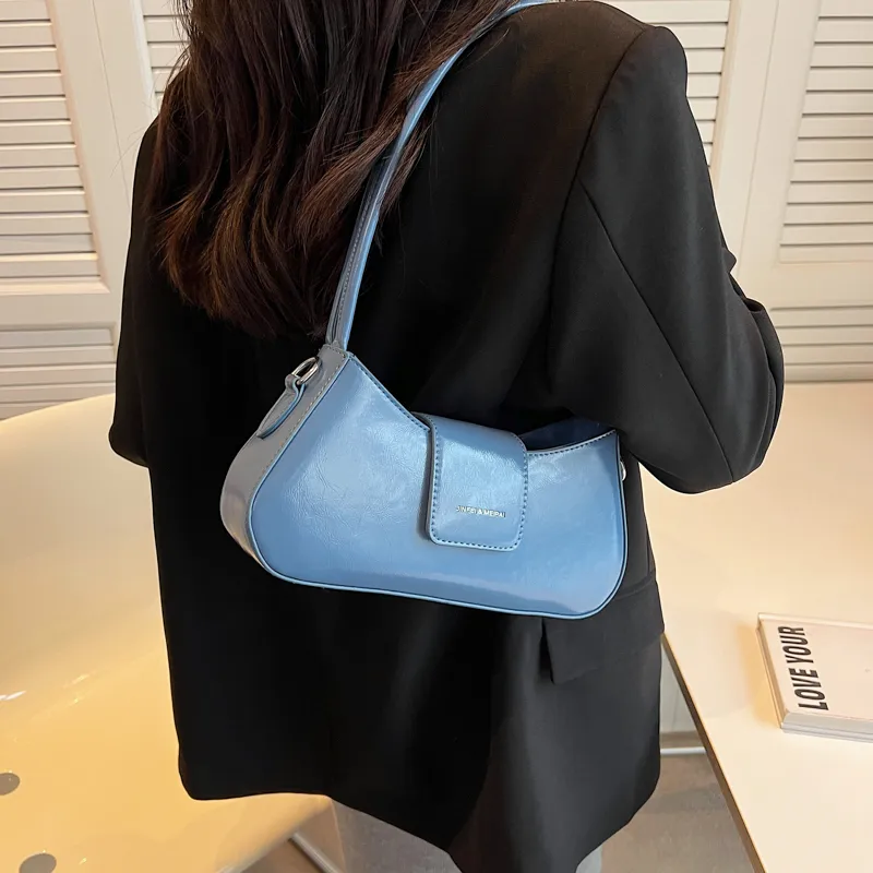 RIVMIND PU Shoulder Bag, Crossbody Bag Women's White/Black/Silver/Black/Pink/Blue-23