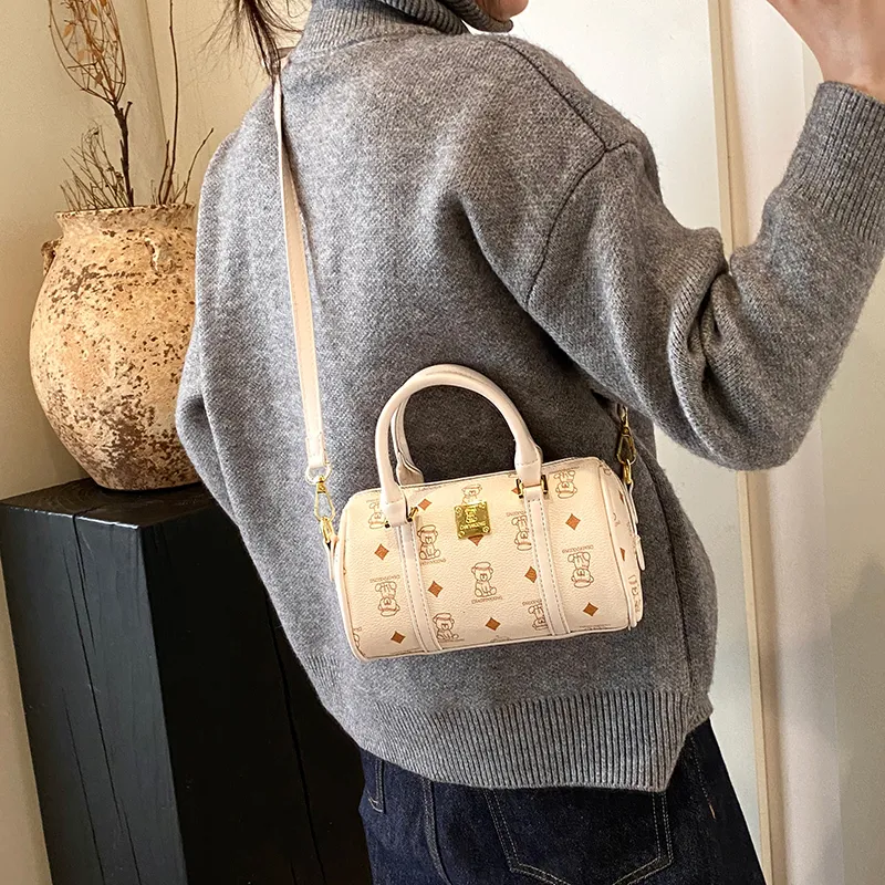 RIVMIND PU Handbag Women's Beige/Pink/Brown/Black-4