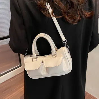 RIVMIND PU One Shoulder Handbag Women's White/Silver/Red/Brown/Coffee/Black