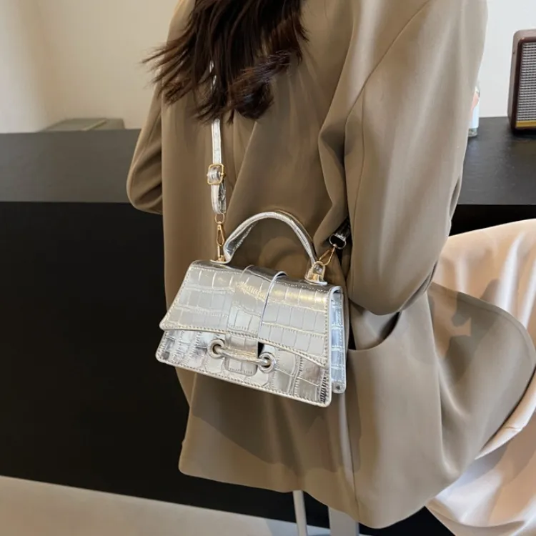 RIVMIND PU Shoulder Bag, Crossbody Bag, Handbag Women's White/Silver/Black/Gold-3