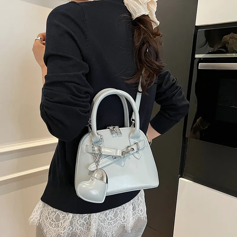 RIVMIND PU One Shoulder Handbag Women's White/Pink/Yellow/Light Blue/Black-19