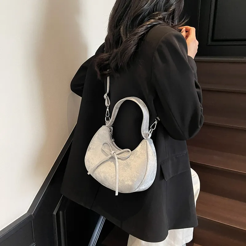 RIVMIND PU Shoulder Bag, Crossbody Bag, Handbag Women's White/Silver/Black/Blue/Pink-14