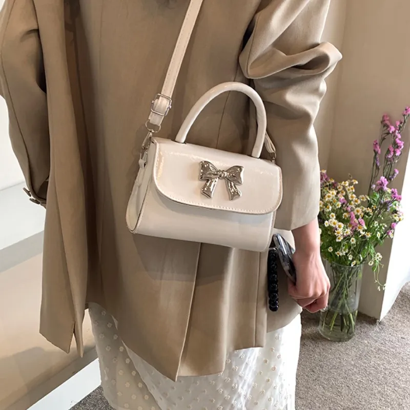 RIVMIND PU Handbag Regular Women's White/Silver/Black/Pink-3