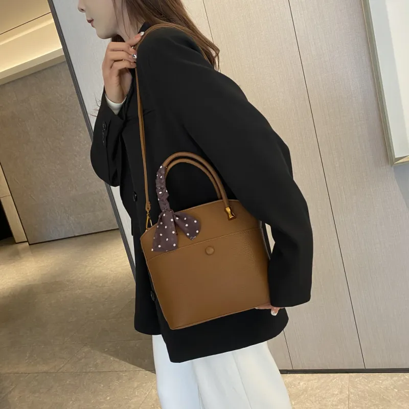 RIVMIND PU Handbag Regular Women's White/Black/Khaki/Coffee/Brown-13