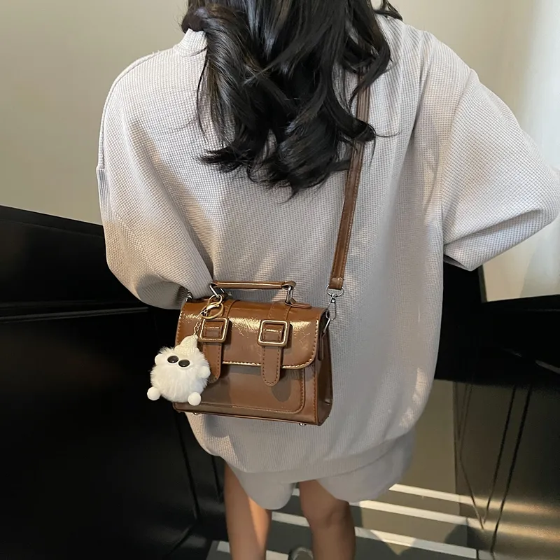 RIVMIND PU Shoulder Bag Women's White/Blue/Brown/Black-13