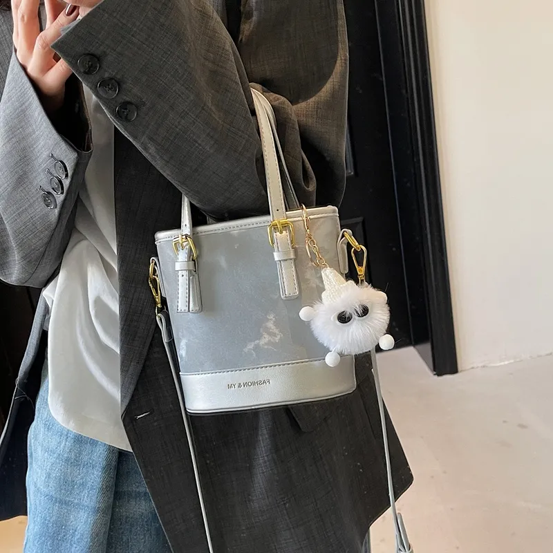 RIVMIND PU Shoulder Bag Women's White/Silver/Pink/Brown/Black-11