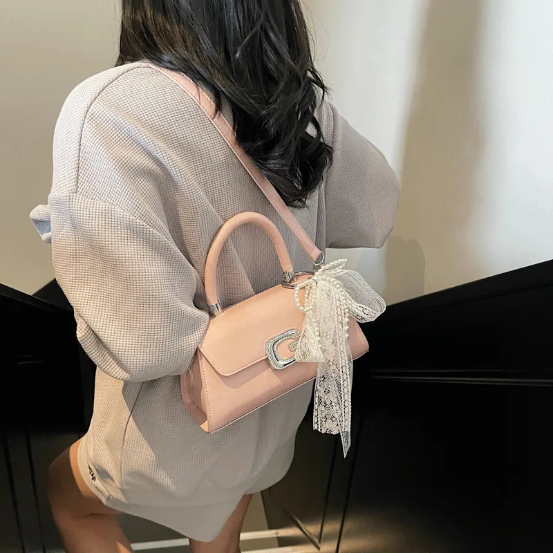 RIVMIND PU Handbag Women's Ecru/Pink/Blue/Black-7
