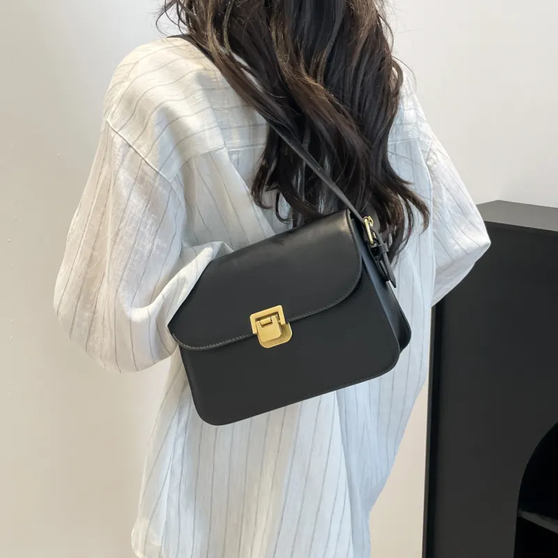 RIVMIND PU Shoulder Bag Women's White/Black/Coffee/Brown-6
