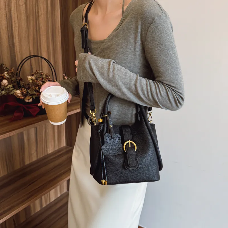 RIVMIND PU Combo Bag Shoulder Bag Crossbody Bag Handbag Women's White/Black/Apricot/Pink-9