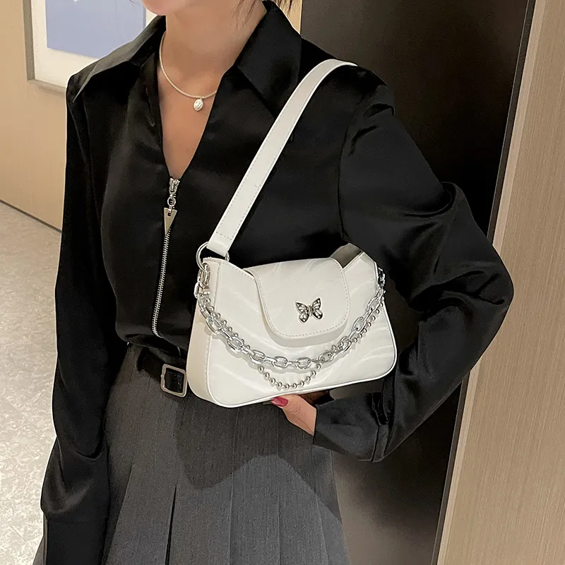 RIVMIND PU Shoulder Bag, Handbag Women's White/Silver/Black/Purple-1