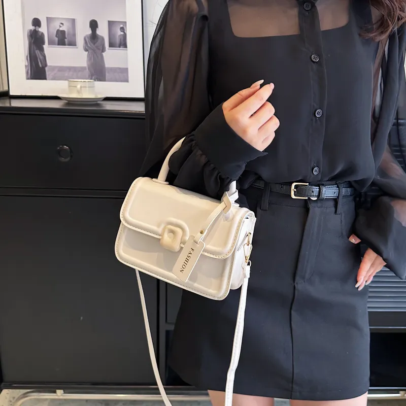 RIVMIND PU Handbag Women's White/Black/Pink/Yellow-4