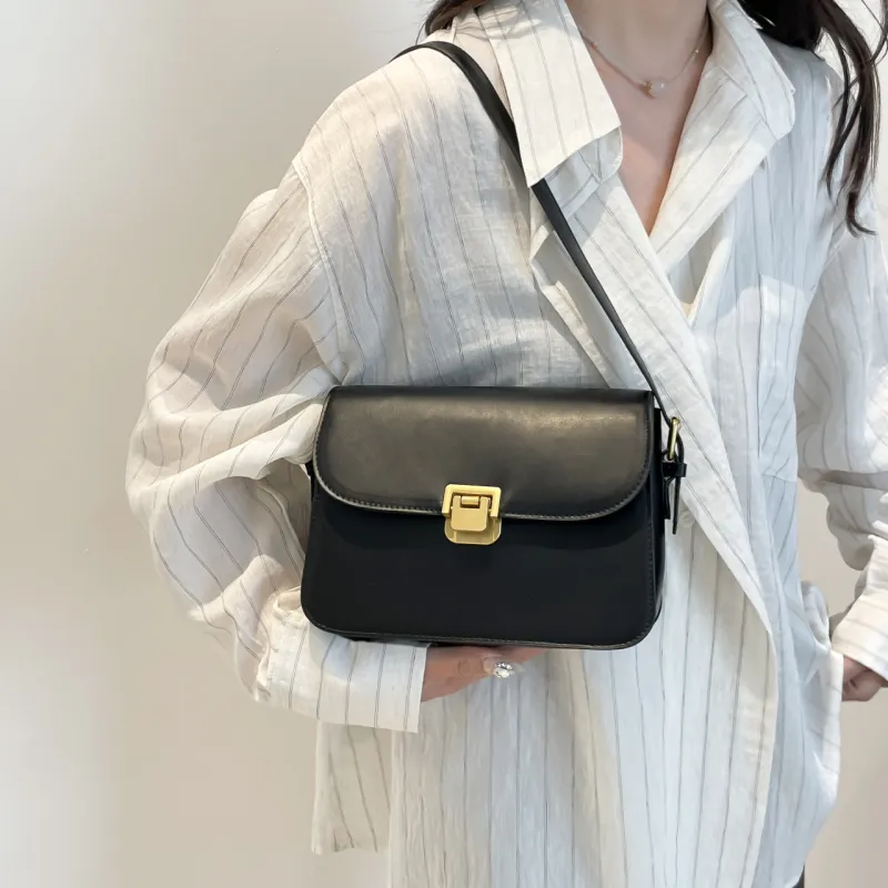 RIVMIND PU Shoulder Bag Women's White/Black/Coffee/Brown-9