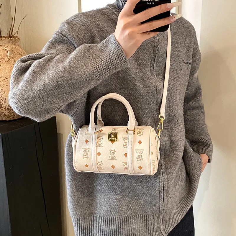 RIVMIND PU Handbag Women's Beige/Pink/Brown/Black-3