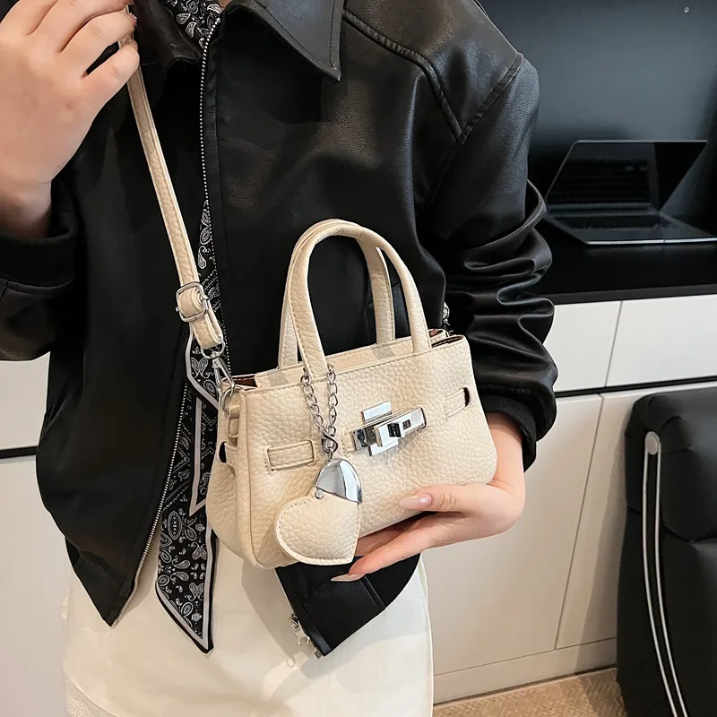 RIVMIND PU Handbag Women's Beige/Pink/Khaki/Black/Gray-1
